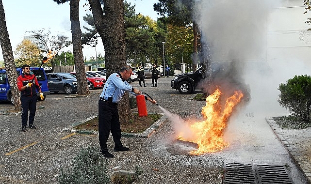 -Osmangazi Belediyesi'nde yangın tatbikatı
