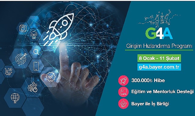 Bayer'in G4A Girişim Hızlandırma Programı'na   Başvurular 8 Ocak'ta Başlıyor!