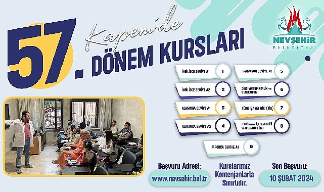 KAPEM'de 57. dönem kursları için kayıtlar başladı